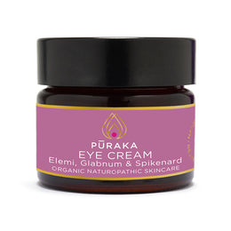 Pūraka Eye Cream with Elemi, Glabnum and Spikenard in amber glass jar, 30ml, organic naturopathic skincare